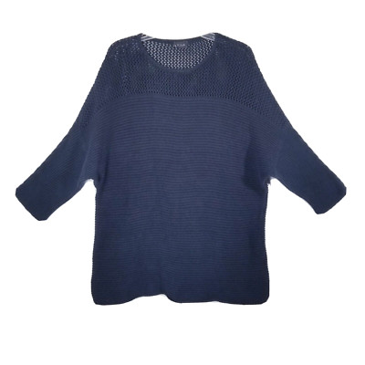 Vila Clothes Sweater Women Size Medium Black Vimakira Knit Dolman Sleeve