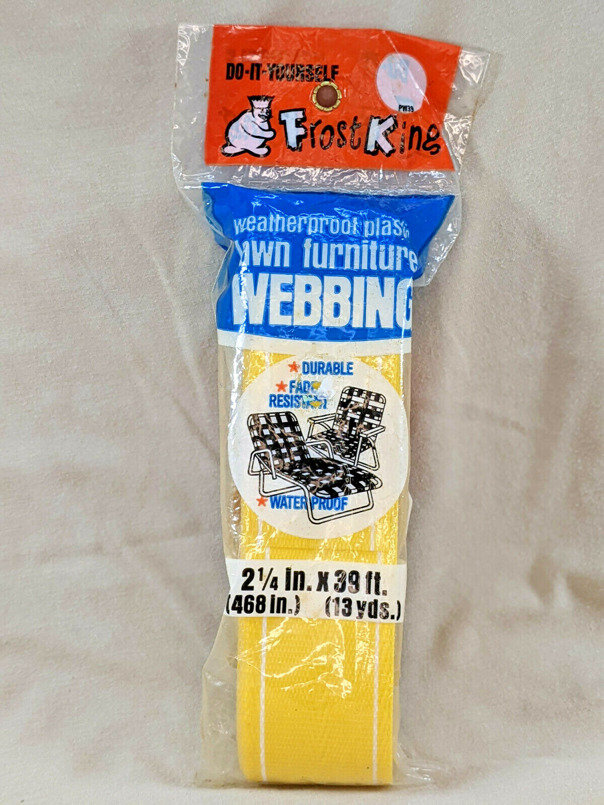 Yellow Vintage Frost King Lawn Furniture bing; Unopened Package 2 1/
