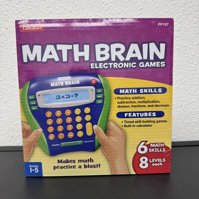 Lakeshore Math Brain Electronic Practice Calculator Handheld PP157 NEW