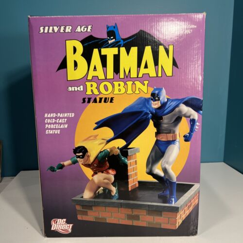 DC DIRECT BATMAN ROBIN STATUE SET 2006 SILVER AGE LIMITED EDITION 1960's 290/850