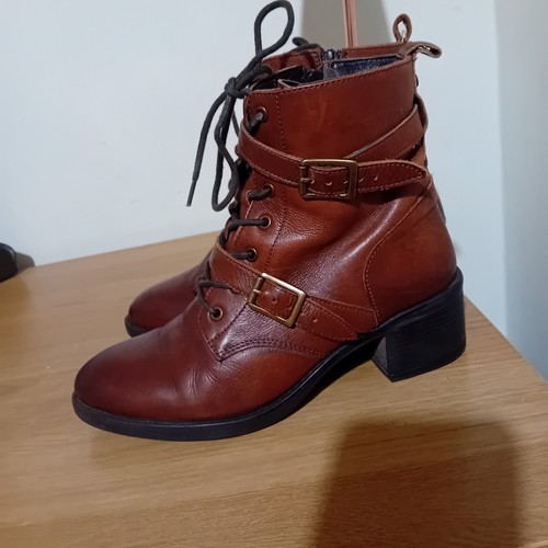 Dune London Tan Leather Ankle Boots Size 5 eBay