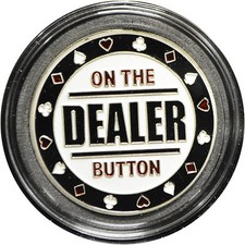 Casino Table Poker Card Guard ON THE DEALER Silver