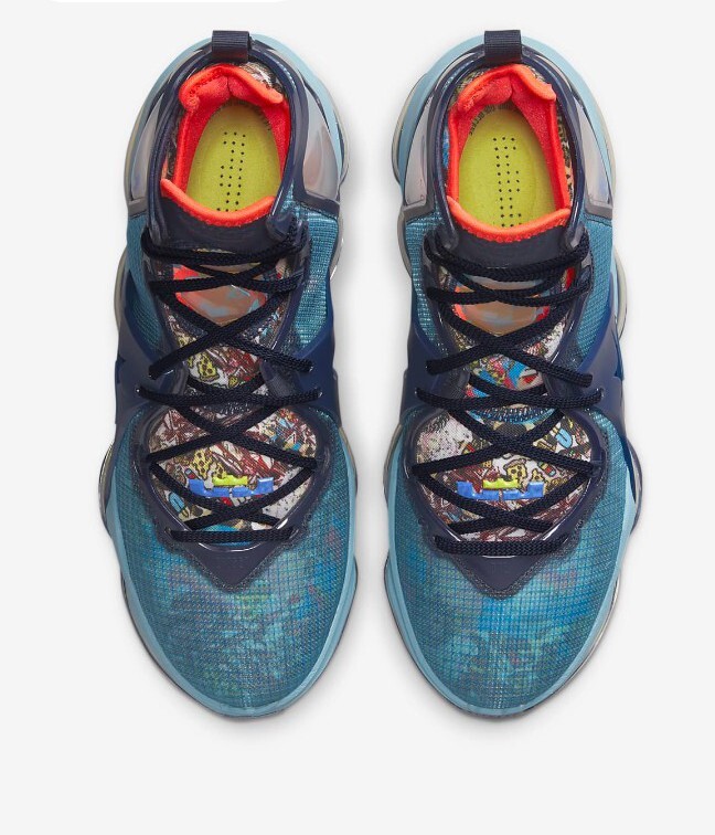 Nike Men's Lebron 19 'Fast Food-Dutch Blue' CZ0203-400 Size 7.5