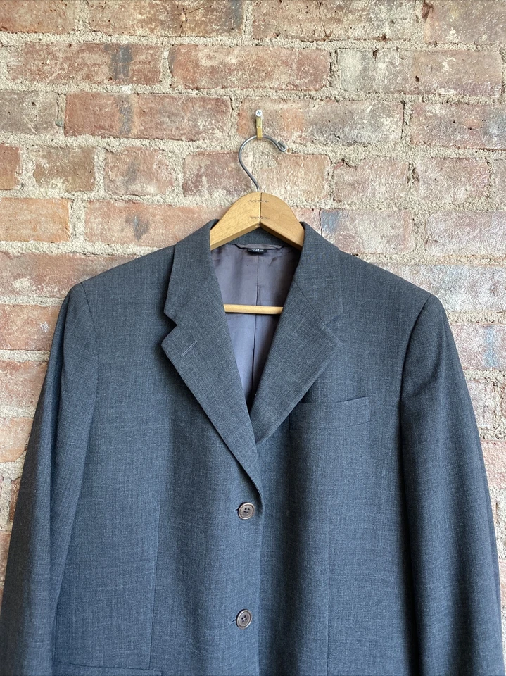 Chaqueta vintage para mujer Helmut Lang, talla 46 IT, 100 % lana gris Italia » Foto 2 de 4