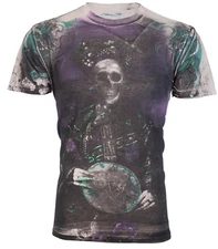 AFFLICTION Men's Short Sleeve T-Shirt DRAGON QUEEN Crewneck tattoo Biker S-2XL