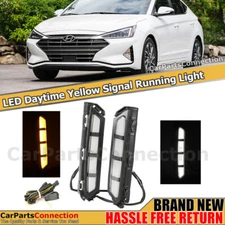 LED Daytime Running Lights For Hyundai Elantra Sedan 19-20+ Front Lamps Pair