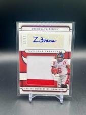 2023 National Treasures College Silhouettes Signatures Purple ZACH EVANS 21/25