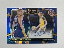 2025 WNBA Select Cameron Brink Sparks Courtside Auto Blue 22/49 Jersey Match