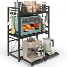 Erweiterbares mikrowellen Regal mit schublade 3 Stufig küchenregal arbeitsplatte