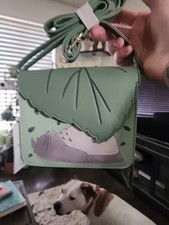 Green My Neighbor Totoro Crossbody Purse - Magnetic Closure Medium Crossbody