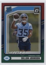 2024 Donruss Rated Rookie Optic Preview Red & Green Prizm Dillon Johnson 0d7a