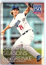 2019 Topps Zack Greinke #150-139 150 Years of Professional Baseball