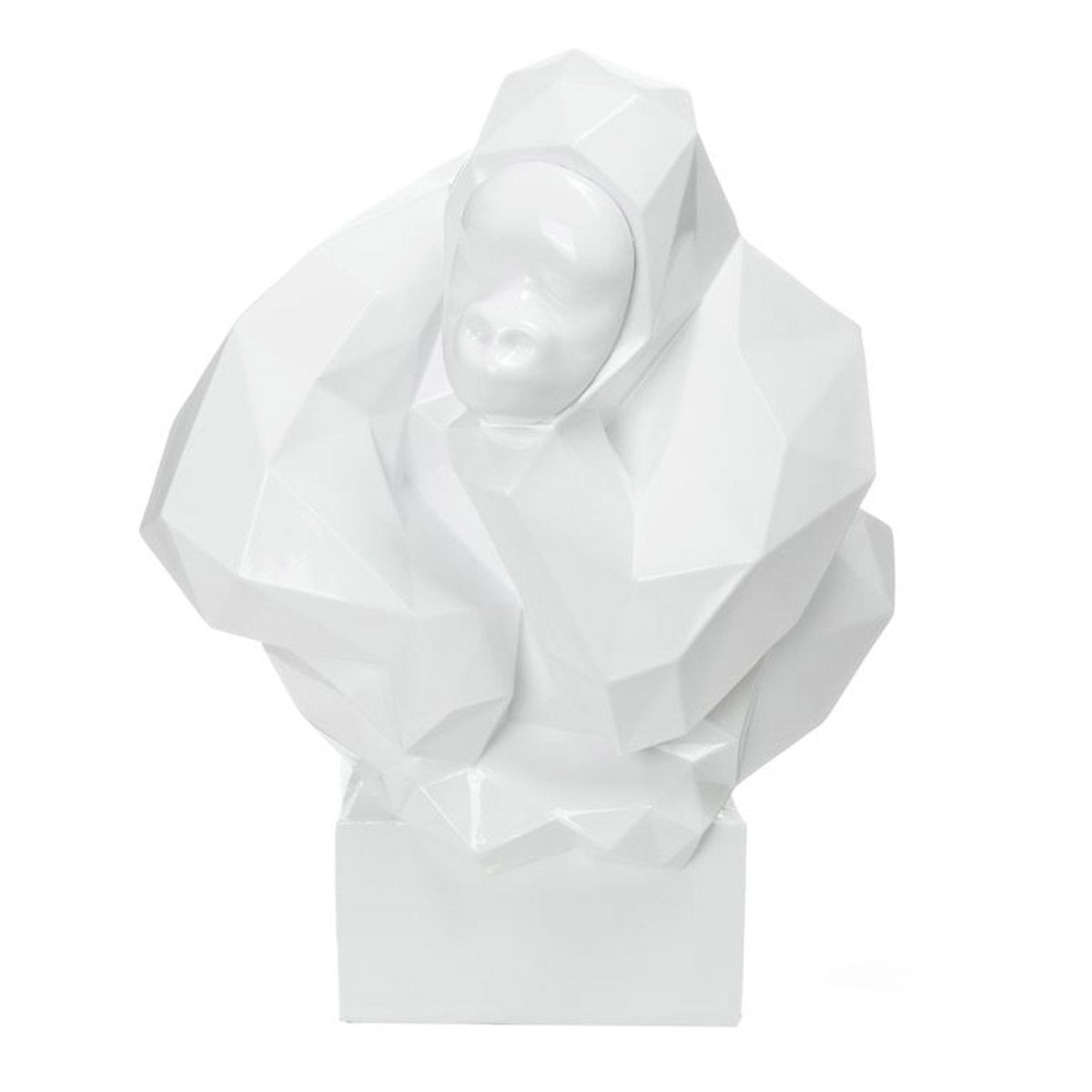 Sculpture Kenya blanche 50cm statue design cadeau de crémaillère