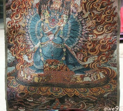New Buddhism Cloth Silk Buddha Yamantaka Yama Dharmaraja Thangka Thanka Mural