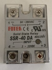 Fotek Solid State Relay SSR-40DA Module 3-32 VDC to 24-380 VAC, 40A max