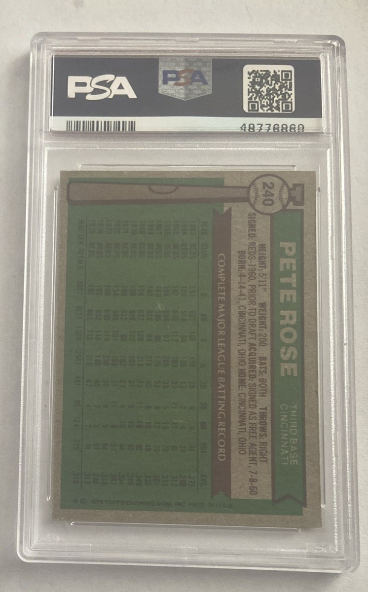 1976 Topps Set-Break #240 Pete Rose PSA 8 NM-MT (OC) | eBay