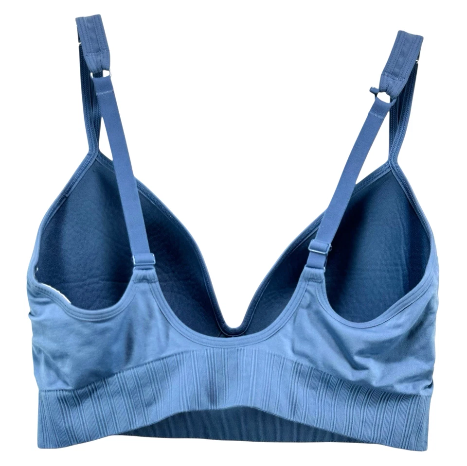 Sujetador deportivo Athleta Embrace para mujer azul mediano copa D-DD ropa deportiva convertible Foto 3 de 4