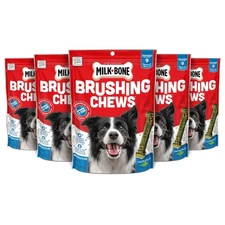 Milk-Bone Fresh Breath Brushing Chews, 9 Small/ Medium Daily Dental Dog Treat...