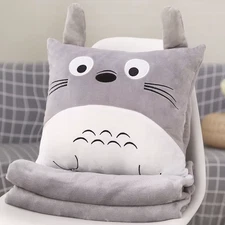 Cartoon Pillow Blanket Nap Pillow Air Conditioner Quilt Dual-Use Multifunctional