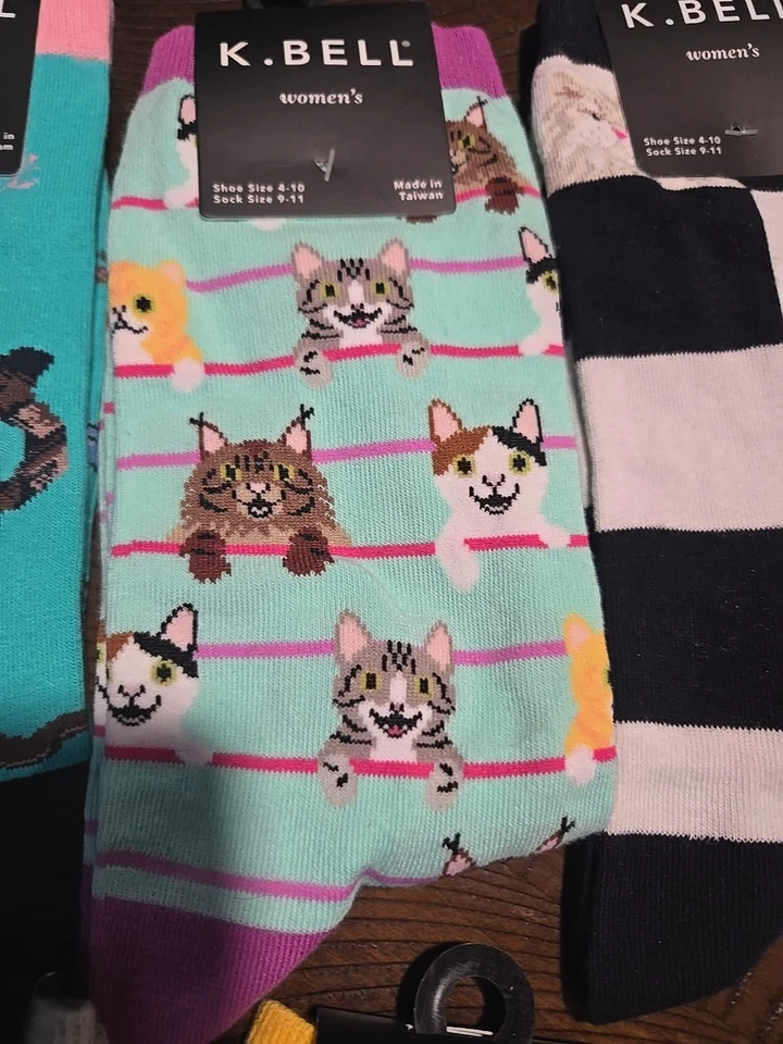 Calcetines K.bell con gatos para mujer 6 pares Foto 4 de 4