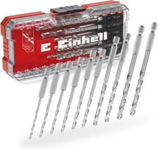 Original Einhell S-CASE 10-tlg. Metall-Bohrer-Set, HSS 4241 Stahl, E 6.3 Schaft