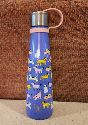 Sip By S'well 15 Ounce Dog Variety Print Steel Water Bottle Very Nice *READ*