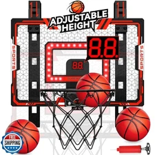 Indoor Basketball Hoop for Kids, Adjustable Height Basketball Hoo