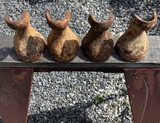 Set of 4 Antique Clawfoot Tub Feet Bathtub Legs Or Cast Iron Wood Stove Feet USA