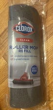 Clorox Clean ROLLER MOP REFILL Easy Slide Replacement Sponge Gray Sponge