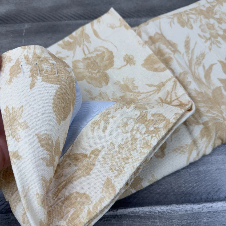 Pottery Barn (1) Sorrel Toile Blackout Curtain Drape 50”x96” Gold W/Hooks NWOT - Image 4 of 4