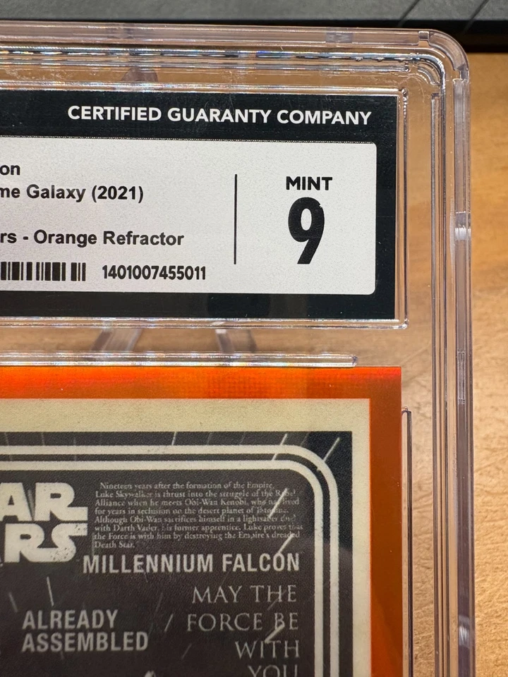 2021 Star Wars Galaxy V-1 Millennium Falcon Orange Refractor /25 CGC 9 Mint - Image 3 of 4
