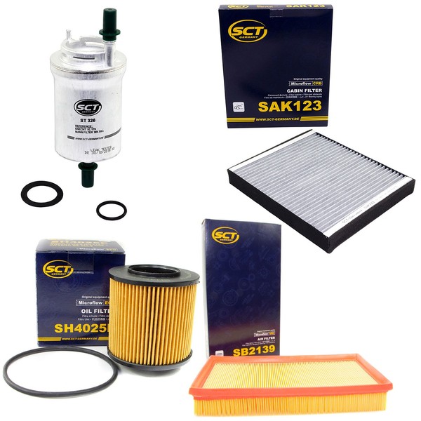 Filter Set SCT Kraftstoff- ÖL- Luft- Innenraum- FüR VW Polo 1.4 FSI 9A 9N 86 PS-image