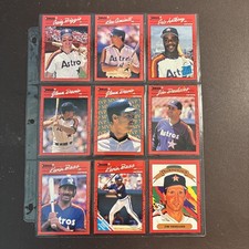 1990 Donruss HOUSTON ASTROS Complete Team Set 26 ANTHONY, CAMINITI, BASS, BIGGIO