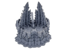 Fortified Biocannon Wall 3D Printed Terrain Scenery Compatible With Tyranids 40k