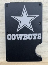 Metal Wallet - Laser Engraved - Dallas Cowboys - RFID Blocking