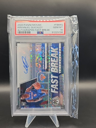 2020 Mosaic Immanuel Quickley RC Auto Fast Break Rookie PSA 10 Raptors - Bild 1 von 2