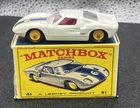 Lesney Matchbox Ford GT Racing Car No 41 Original E2 Box