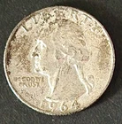 1964-D Washington Quarter 90% Silver 25c US Coin Denver Mint Circulated Low Ship