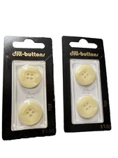 Vintage Dill Buttons Large Pearl Colored 908 Size 3/4” (20mm)