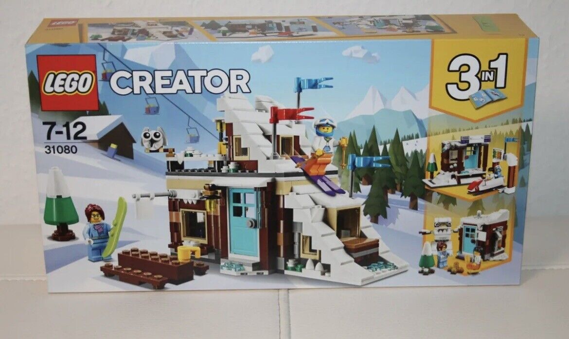 LEGO 31080 Creator 3 in 1 Modular Winter Vacation .NIB 374 Pieces 2018