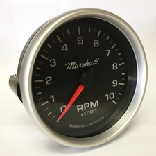 Marshall 5 In Dash Tachometer 0-10000 Rpm Silver Aluminum Bezel 2053 Marshall 5 In Dash Tachometer 0-10000 Rpm Silver Aluminum Bezel 2053