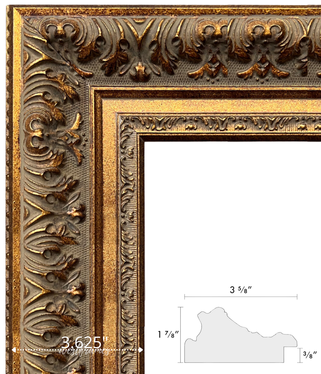 West Frames Victoria French Ornate Wood Picture Frame Antique Gold