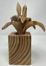 Wood Floral Sculpture Artist Gil Cyr Handcrafted