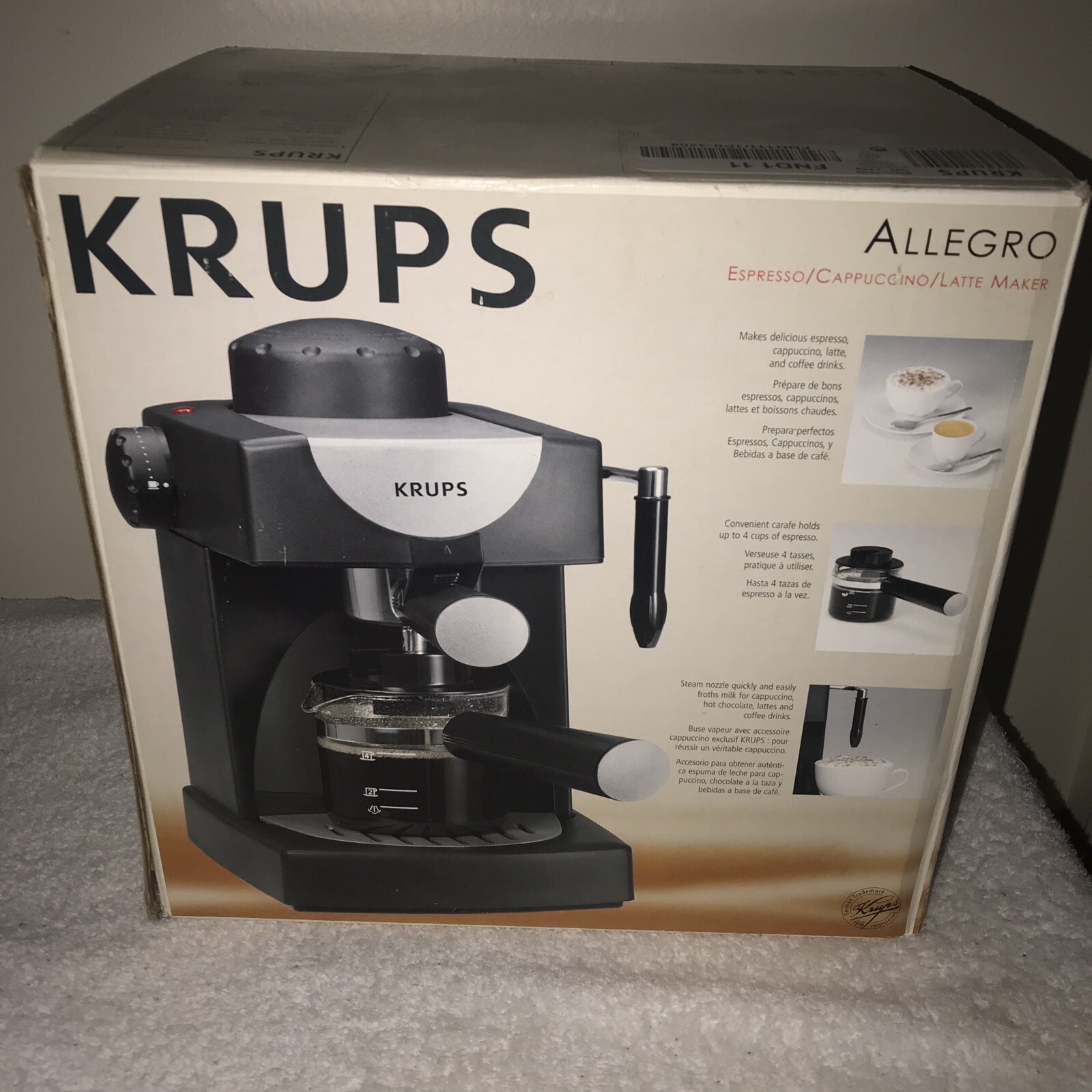 Krups Allegro 4 Cup Espresso Machine 