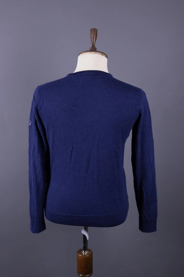 DALE OF NORWAY Blue Wool Fair Isle Knit Ski Sweater Size L - Image 3 of 4
