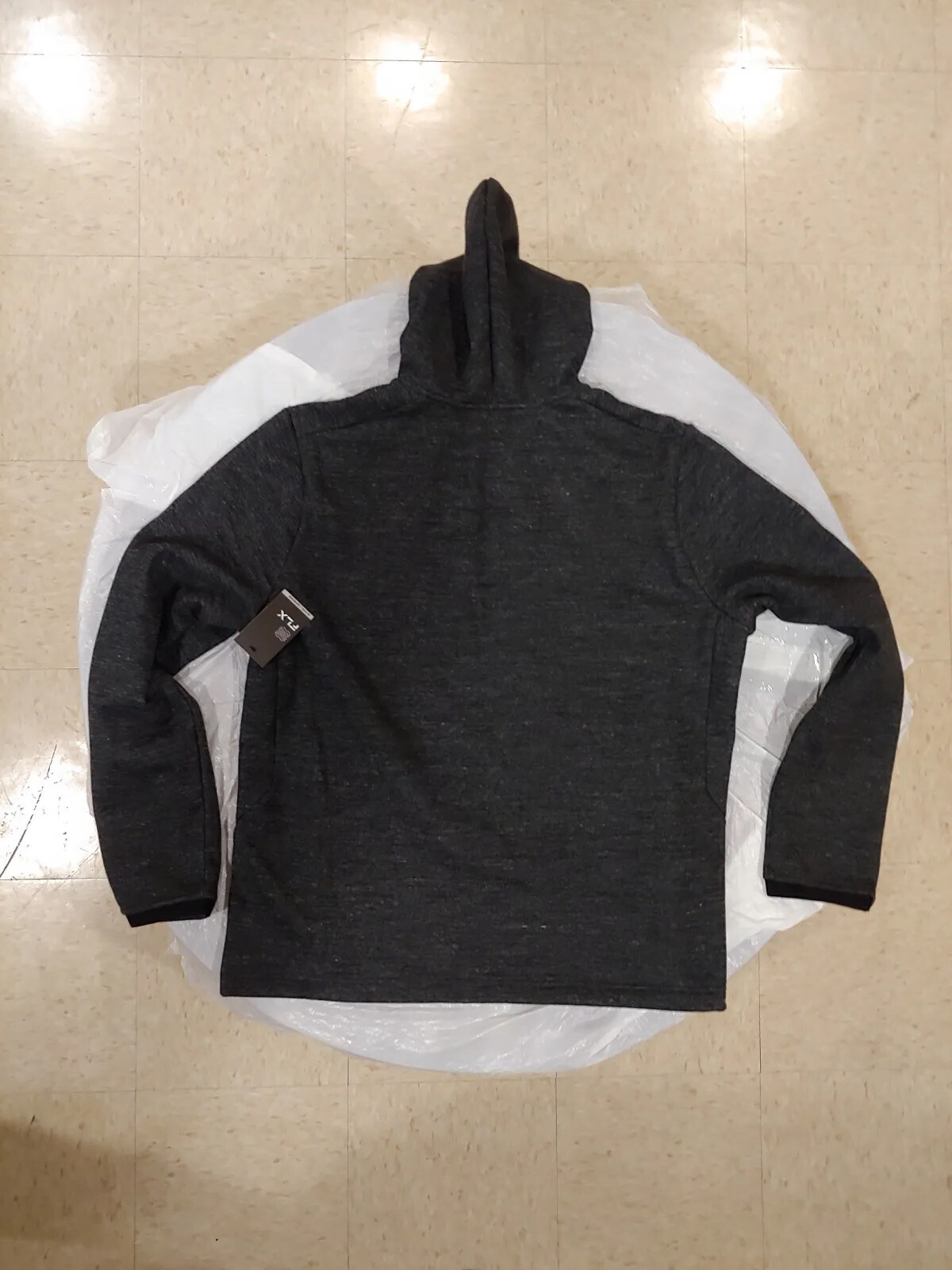 FLX Active Outdoor Comfort Fleece Pullover Hoodie Black Large