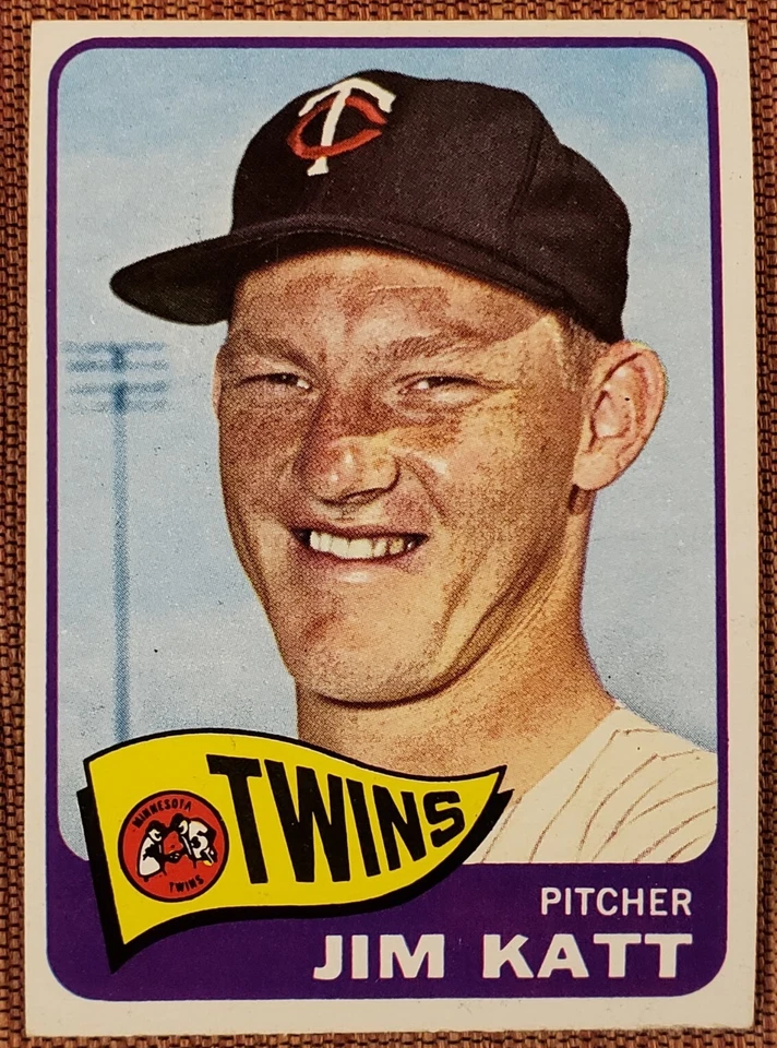 Tarjetas de béisbol 1965 Topps Twins Jim Kaat Stigman Fosnow SP RC Kostro Klippstein Foto 2 de 4