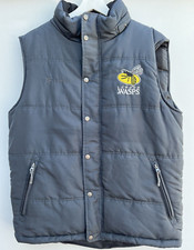 LONDON WASPS Rugby Gilet Jacket Kukri Grey Full Zip Body Warmer Mens Medium M