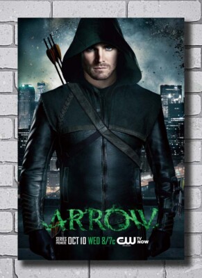 Hot Green Arrow Picture Print Fabric 14x21 27x40 Poster T13