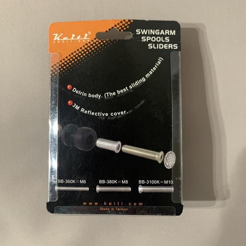 Keiti Additions Bb-360K Swingarm Spools Sliders Cotton Reels M6 Black 2 Pack - Bild 2 von 2